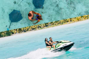 Combined Jet Ski and Eco-Safari Excursion with Snorkelling in the Bora Bora Lagoon