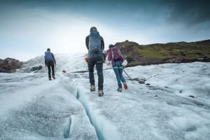 Senderismo glaciar para principiantes al glaciar Falljökull, en el Parque Nacional de Vatnajökull, con salida desde Skaftafell