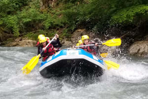 Rafting descent of the Giffre river in Samoëns