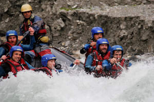 Rafting down the Dora Baltea, Aosta Valley