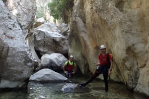 Initiation Canyoning at Gorgo de la Escalera, near Valencia