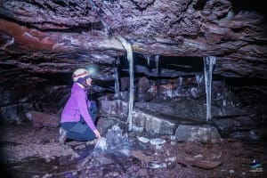 Lava Caving in Raufarhólshellir Lava Tube near Reykjavík