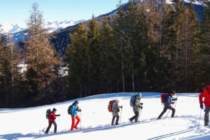 Randonnée en raquettes à neige à Courchevel, Vanoise