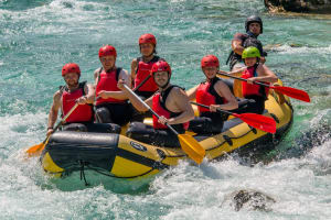 Rafting on the Soča River in Bovec
