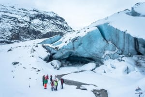Senderismo glaciar por el glaciar Falljökull en Vatnajökull desde Skaftafell
