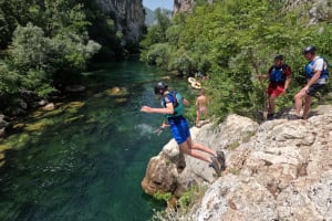 Canyoning for beginners in the Cetina River, near Omiš