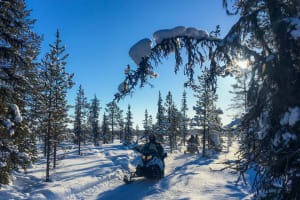 Excursion en motoneige depuis Kiruna avec déjeuner