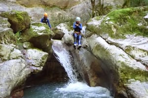 Descent of the Montmin canyon near Annecy