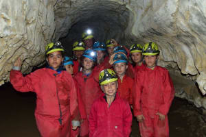 Caving in the Siech cave, near Foix