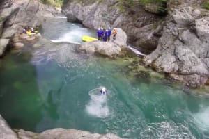 Beginner Canyoning down the Sesia Gorges near Alagna Valsesia
