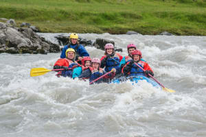 Rafting down the West Glacial River, Northwestern Region of Iceland