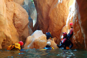 Canyoning at Peonera Gorge in Sierra de Guara, Huesca