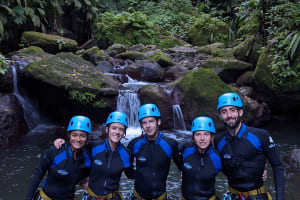 Descent of the Absalon canyon in Martinique