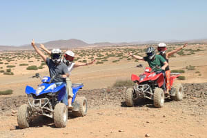 Quad excursion in the desert of the Palmeraie Desert in Marrakech