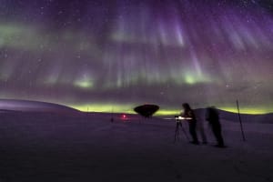 Nordlichtjagd von Longyearbyen in Svalbard