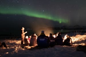 Visite guidée des aurores boréales en minibus au départ de Tromsø