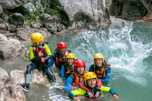 Aquatic hike in the Gorges du Verdon from Castellane