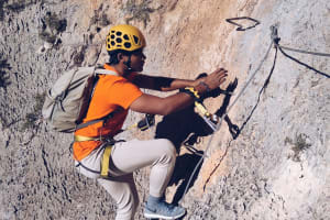 Via ferrata del Chorrico (k1) and descent of the Castellet ravine in Tous, Valencia