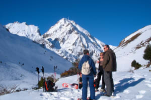 Excursion en raquettes dans la vallée de Campan depuis La Mongie