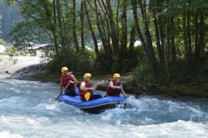 Mini-rafting down the Giffre at Samoëns