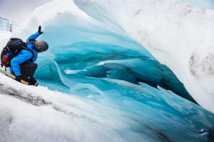Randonnée et initiation à l'escalade de glace sur le glacier Sólheimajökull, près de Vík