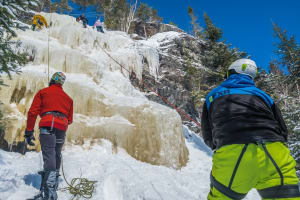 Eisklettern am Mont Vidéo, Abitibi-Témiscamingue
