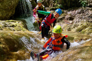 Initiation Canyoning in the Rio Nero Torrent, Val di Ledro, Lake Garda