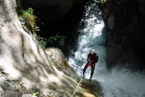 Lower part of Canyon of Bitet in the Ossau Valley, Laruns
