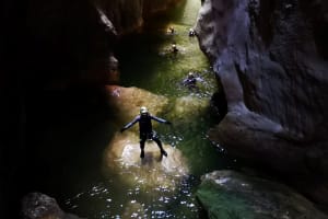 Sa Fosca canyoning in Serra de Tramuntana, Mallorca