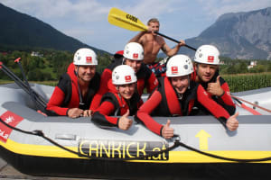 Rafting sur l'Imster Schlucht près d'Ötztal, Tyrol