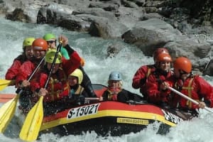 Rafting on the Saalach near Zell am See, Kaprun