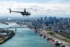 Vuelo en helicóptero sobre la ciudad de Montreal