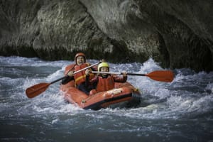 Canoraft on the Haut-Giffre in Sixt-Fer-à-Cheval, Haute-Savoie