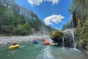 Tubing in the Fontgaillarde gorges on the upper Verdon