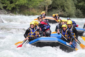 Rafting down the Isere, La Plagne
