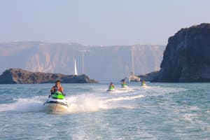 Guided Jet Ski Safari to the Santorini Lighthouse from Perivolos Beach