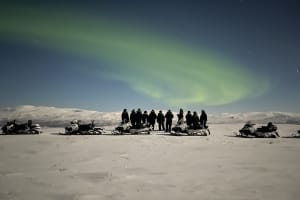 Abendliche Schneemobilsafari von Abisko