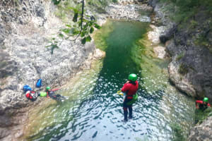 Canyoning in the Trigoniero Canyon near Saint-Lary-Soulan