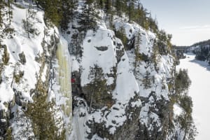 Eisklettern im Aiguebelle-Park, in Abitibi-Témiscamingue