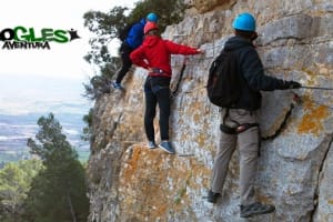 Via ferrata in Feixa del Colom Montblanc, near Tarragona