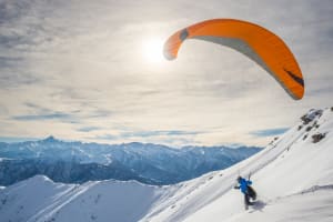 Tandem Paragliding Flight near Mont Blanc in Chamonix