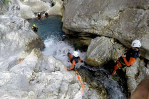 Canyoning at Guadalmina Gorge in Benahavís near Marbella