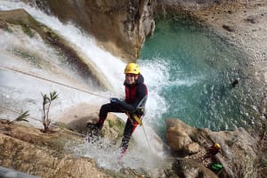 Canyoning at Estret de les Penyes in Bolulla, Alicante
