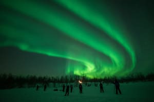 Fotografía de auroras boreales en el Parque Nacional de Abisko