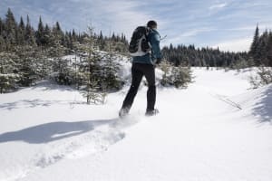 Snowshoeing in the Laurentians, at Val-des-Lacs