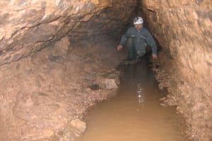 Caving in the Peyroche cave near Ruoms, Ardèche