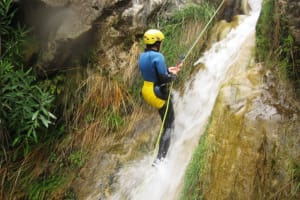 Canyoning excursion in Lentegí Canyon, Granada