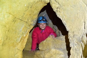 Caving in the Hermit Cave, near Foix