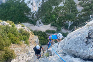 Via Ferrata Espolon de la Virgen K2/K3 in Rodellar in the Sierra de Guara, Huesca