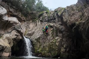 Canyoning in the Riera d'Osor, near Girona
